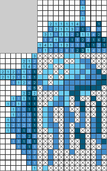 Цветной японский рисунок Медуза
