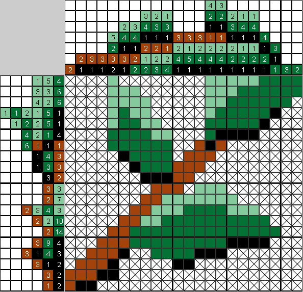 Цветной японский рисунок Росток