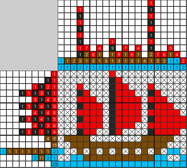 Цветной японский рисунок Алые паруса