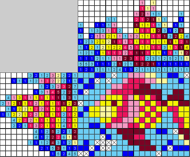 Цветной японский рисунок красная рыбка