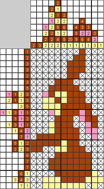 Цветной японский рисунок Ушастик 7