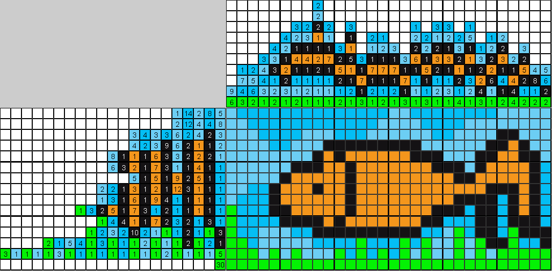 Цветной японский рисунок Золотая рыбка