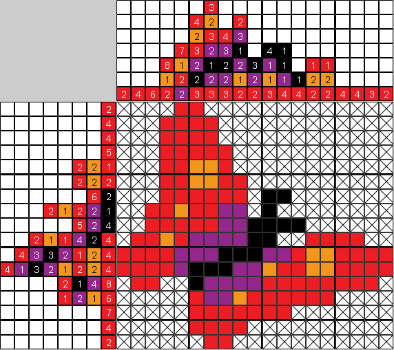 Цветной японский рисунок Бабочка