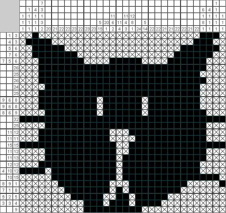 Японский рисунок Удивленный кот