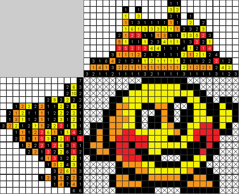 Цветной японский рисунок Колобок