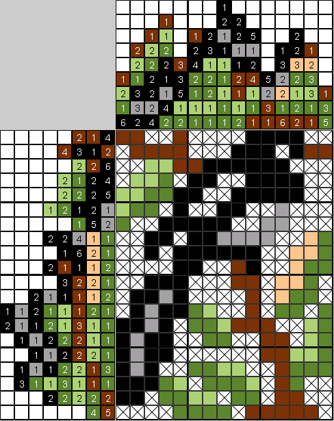 Цветной японский рисунок Сорока