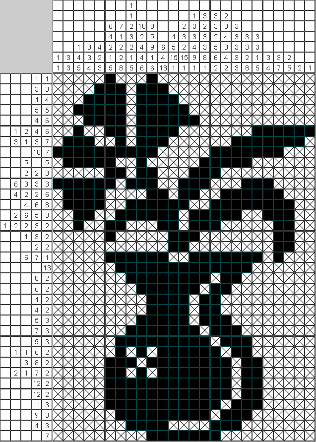 Японский рисунок Василек