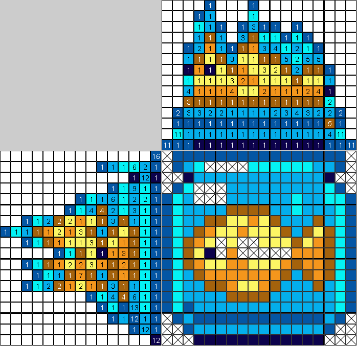 Цветной японский рисунок Золотая рыбка