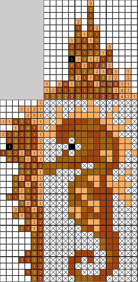 Цветной японский рисунок Морской конек