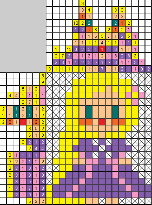 Цветной японский рисунок princess