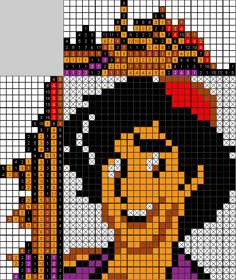 Цветной японский рисунок Аладдин