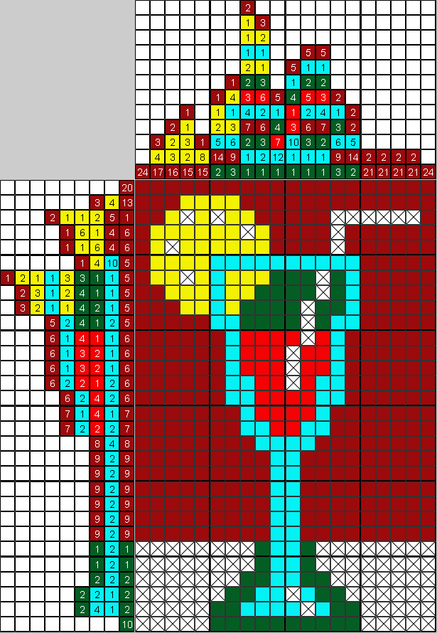 Цветной японский рисунок коктейль