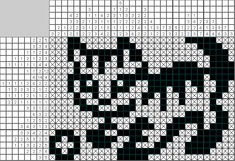 Японский рисунок Котенок с клубком