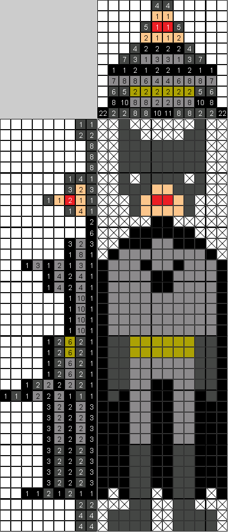 Цветной японский рисунок Бетмэн DC