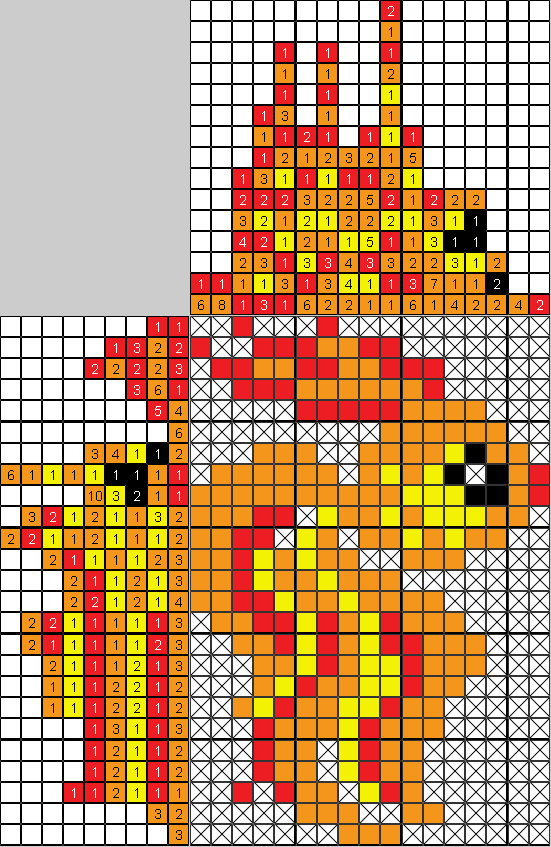 Цветной японский рисунок Золотая Рыбка