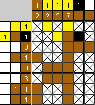 Цветной японский рисунок Крохотный олень