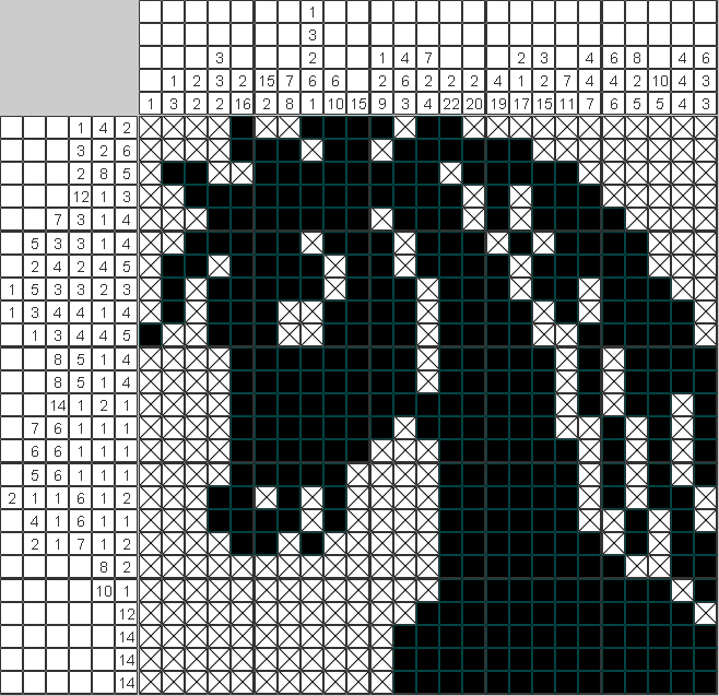 Японский рисунок Конь