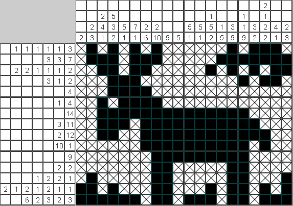 Японский рисунок Лось