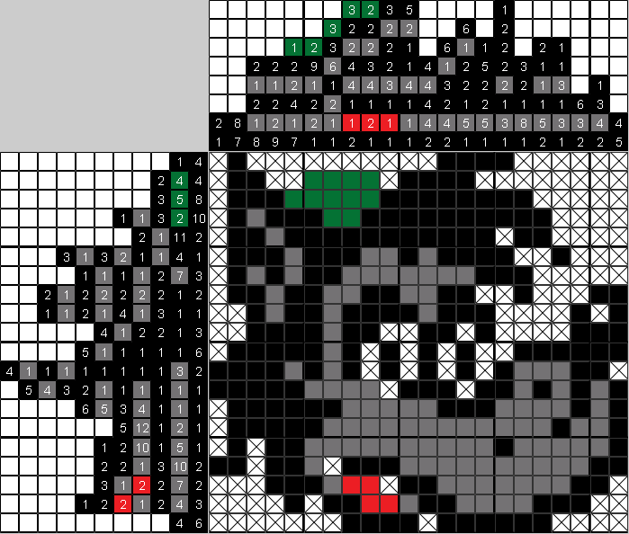 Цветной японский рисунок Волк