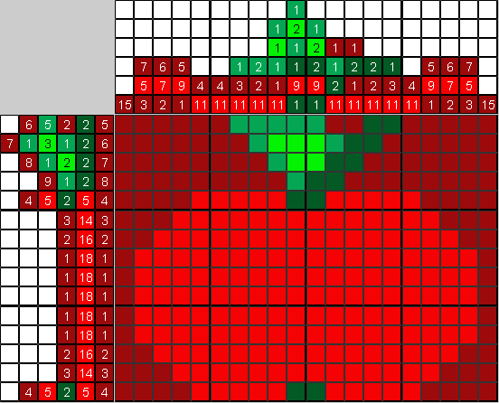 Цветной японский рисунок Яблочко