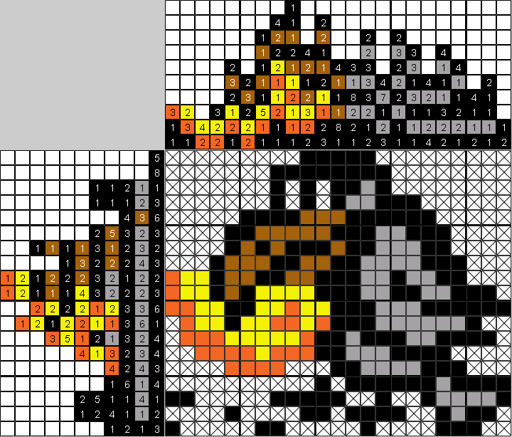 Цветной японский рисунок Ворона из басни