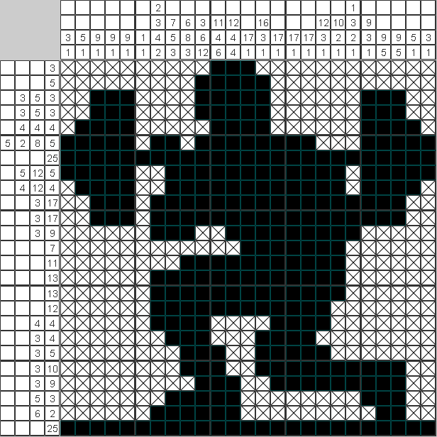 Японский рисунок Человек с гантелями