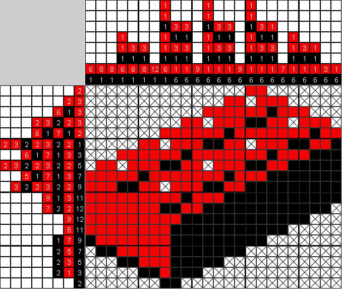 Цветной японский рисунок Lego Brick