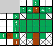 Цветной японский рисунок Маленькое дерево