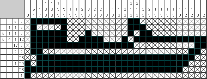 Японский рисунок Катер