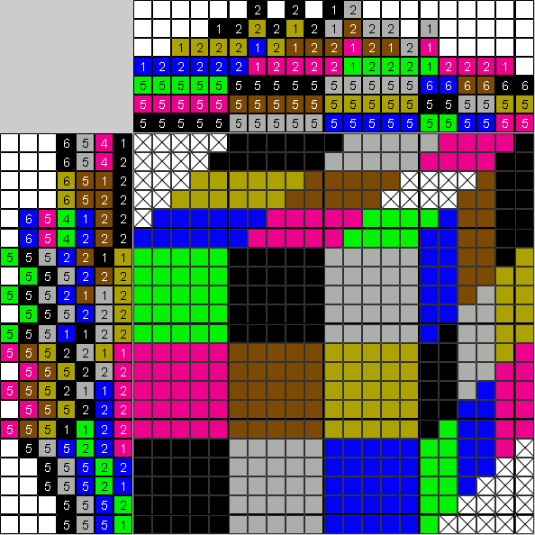 Цветной японский рисунок Кубик Рубика