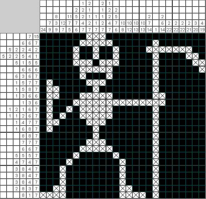 Японский рисунок Скелет