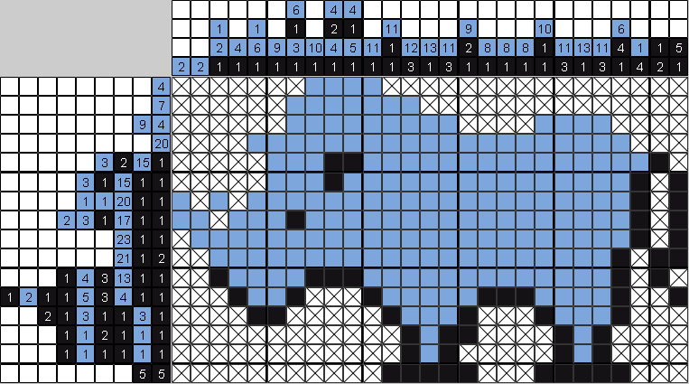 Цветной японский рисунок Просто носорог