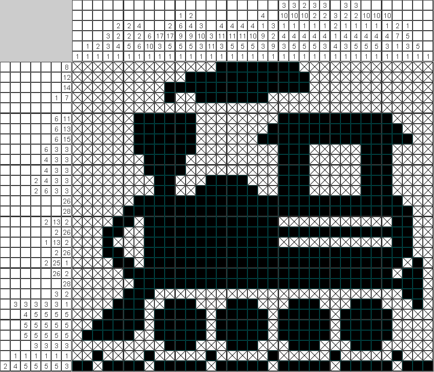 Японский рисунок Паровоз