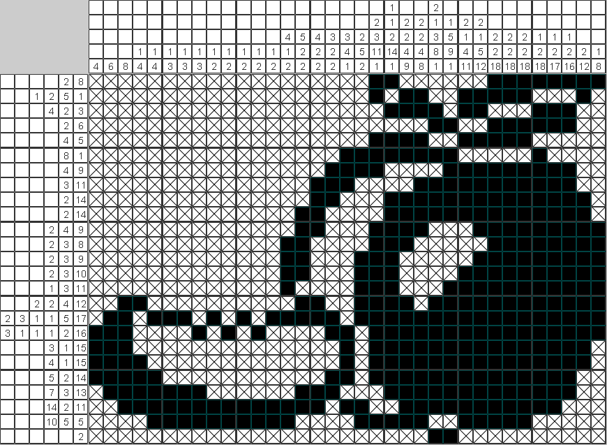 Японский рисунок Разрезанное яблоко