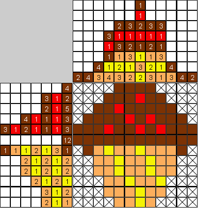 Цветной японский рисунок muffin