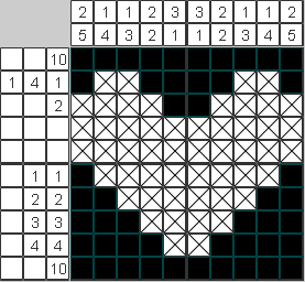 Японский рисунок Необычное сердце