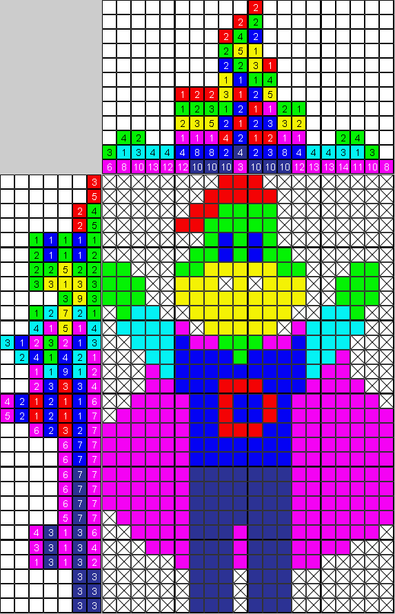 Цветной японский рисунок Дино