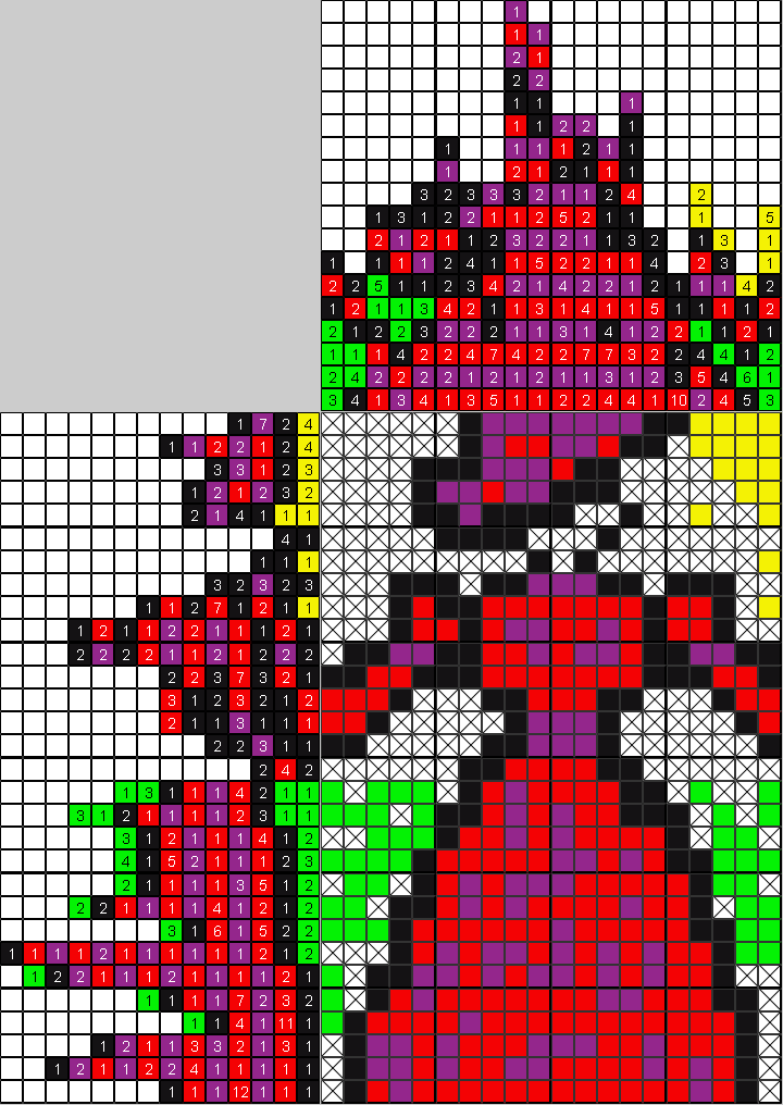 Цветной японский рисунок Леди