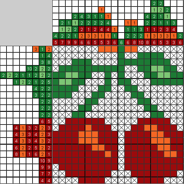 Цветной японский рисунок Спелая черешня