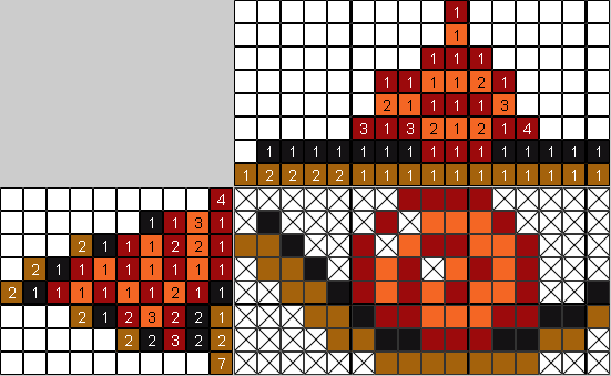 Цветной японский рисунок Улиточка 7