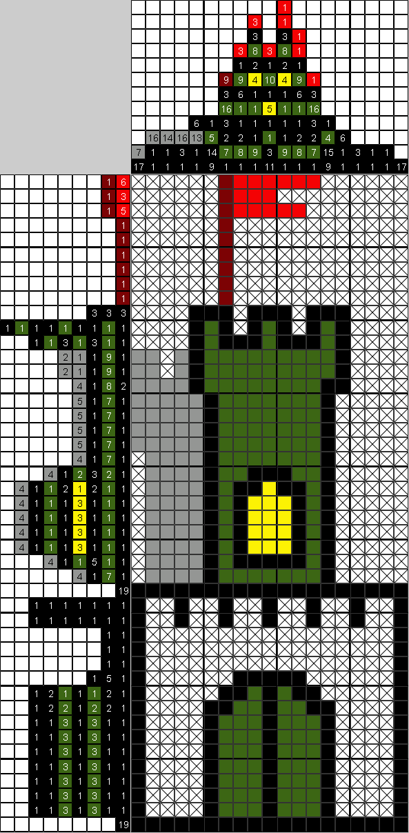 Цветной японский рисунок замок