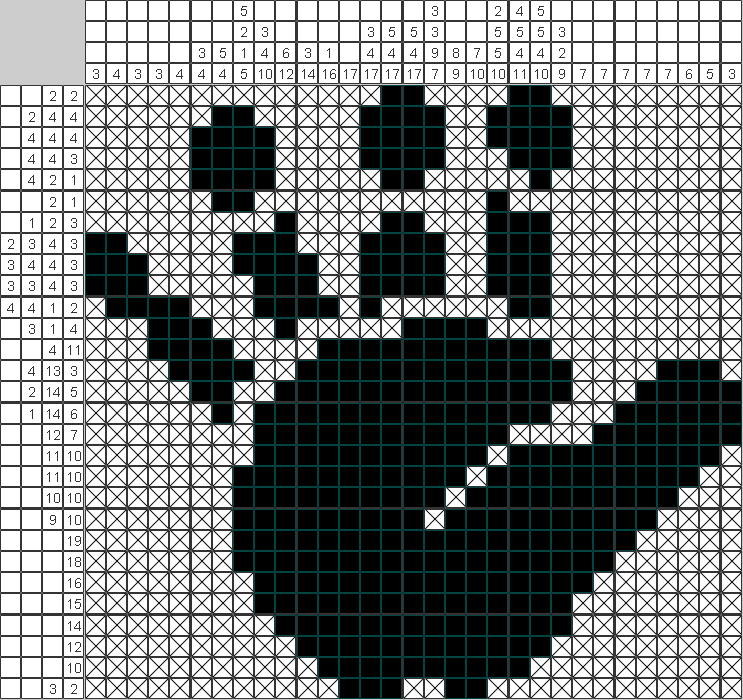 Японский рисунок Ладонь