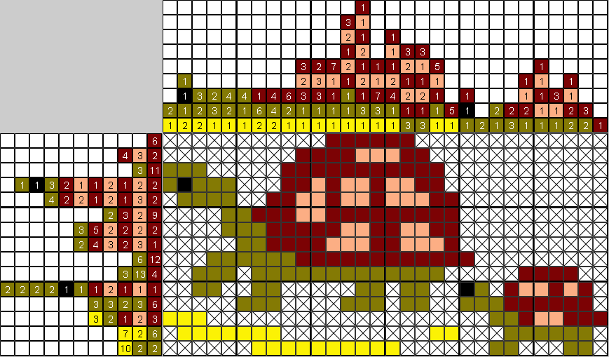 Цветной японский рисунок Черепашки