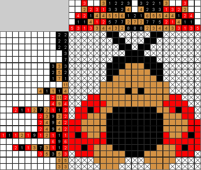 Цветной японский рисунок Божья коровка