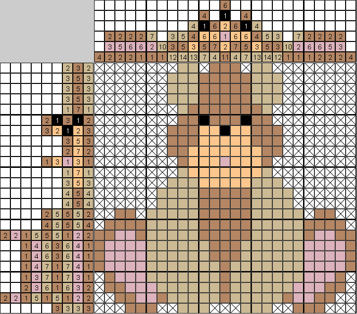 Цветной японский рисунок Плюшик