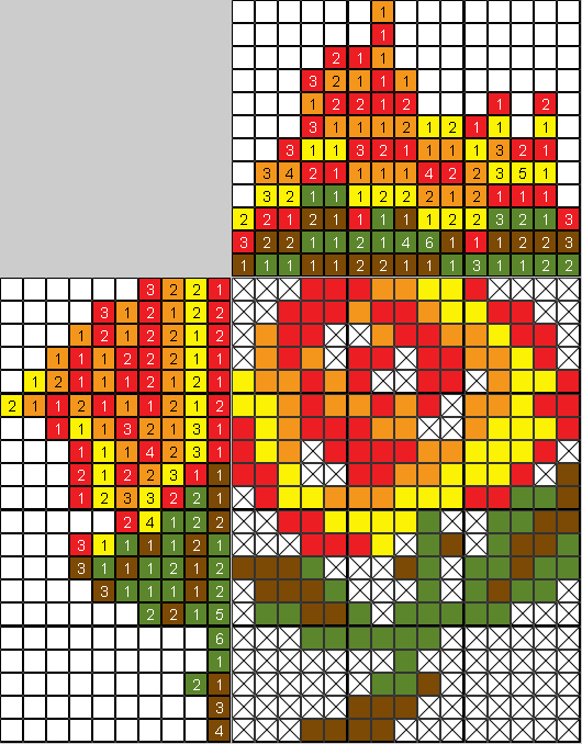 Цветной японский рисунок Роза Бьюти Колор