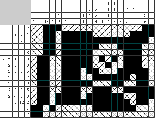 Японский рисунок Пиратский флаг