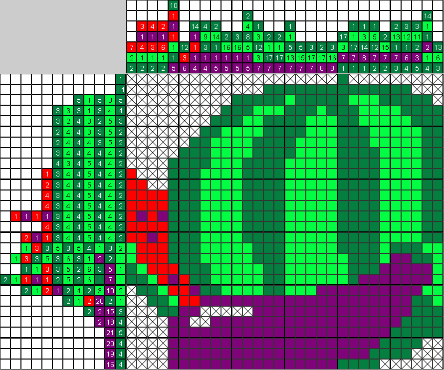 Цветной японский рисунок Арбуз