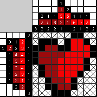 Цветной японский рисунок Сердце