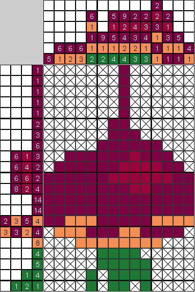 Цветной японский рисунок Свекла